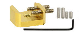 EM-Tec GB16 bulk sample holder for up 16mm, gilded brass, M4